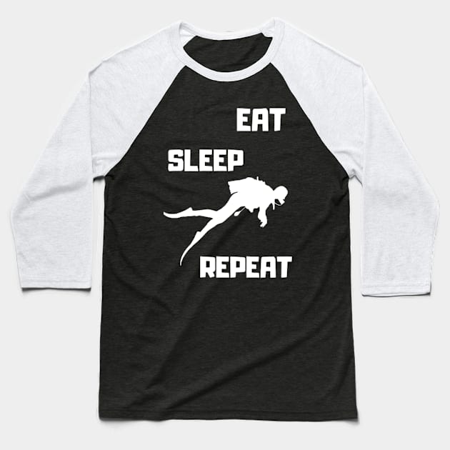 Eat Sleep Snorkeling Repeat Baseball T-Shirt by NotLikeOthers